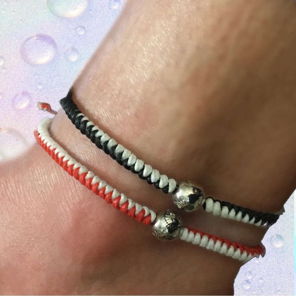 Baseball Anklet Bracelet Adjustable